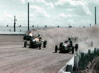 Duane Carter #7 Bob Sweikert #2 Ed Elisian Terre Haute 6-13-54