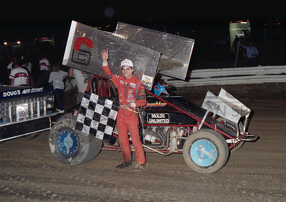 1st USAC win Florence, KY 5-20-89