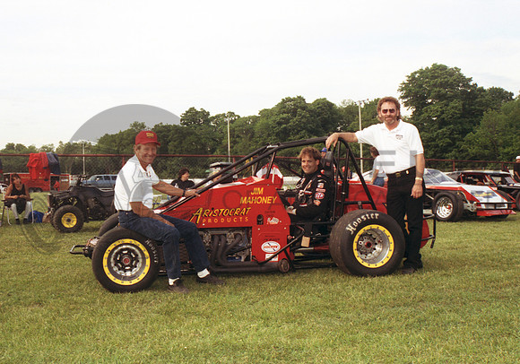 with Car Owner Johnny Vance and chief wrench Jim McQueen  Winchester 5-27-93