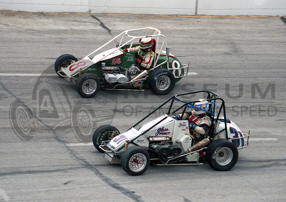 Nichols #81 and Donnie Lehman. Salem 6-14-92