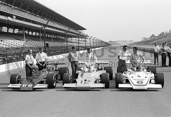 with Mark Donohue & Bobby Unser INDY 1972