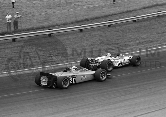 Pollard #29 & Wally Dallenbach  Milwaukee 8-18-68