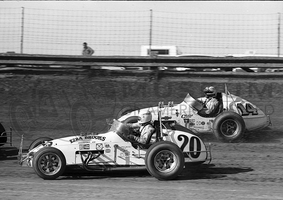 Charlie Masters 20 & Bill Puterbaugh  Eldora 4-5-70