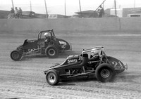Roy Caruthers #21 & Ray Morgan. Eldora 3-27-88