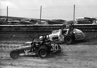 #63 with Karl Busson #30  Eldora 4-11-76