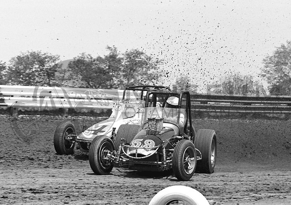 Cannon #59 & Pancho Carter. Terre Haute 5-1-76